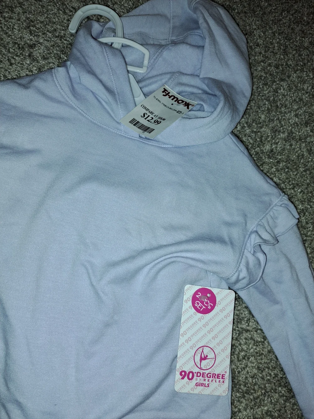 90 Degree By Reflex Lilac Girls Hooded Top